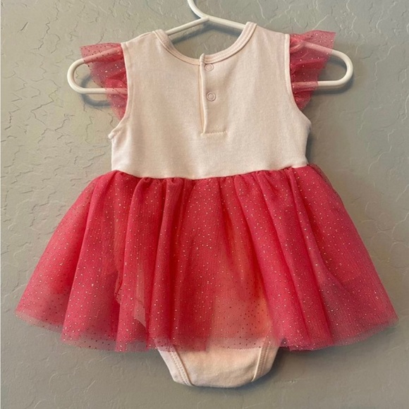 ⭐️Nicole Miller worth the wait pink skirted tutu bodysuit size 6-9 months - Picture 6 of 6